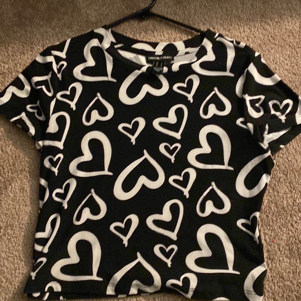 black and white hearts,large, Streetwear society